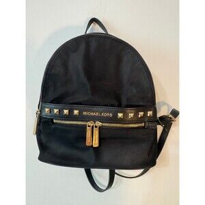MICHAEL KORS KENLY MEDIUM BACKPACK BLACK/GOLD STUDDED